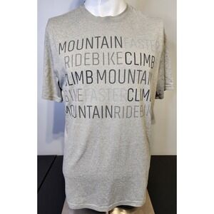 Nishiki Mountain bike Cycling Logo Mens‎ Size Medium Gray Athletic T-Shirt